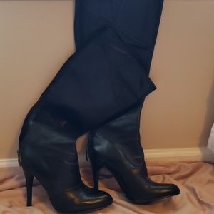5th Avenue black leather boots ...gently used